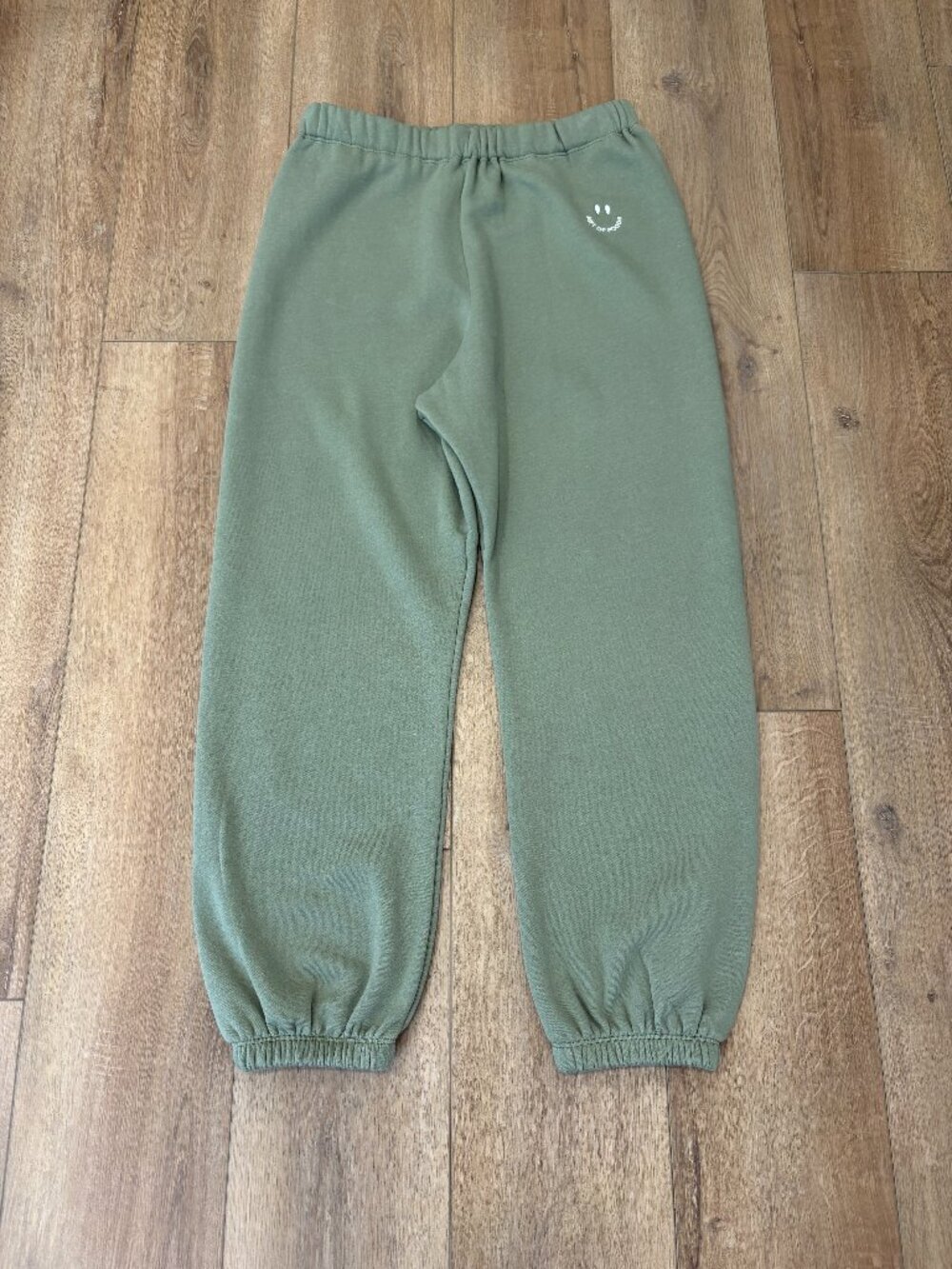 🌟 DONNI 🌟 EMBROIDERED FLEECE JOGGER SWEATPANTS GREEN SZ L